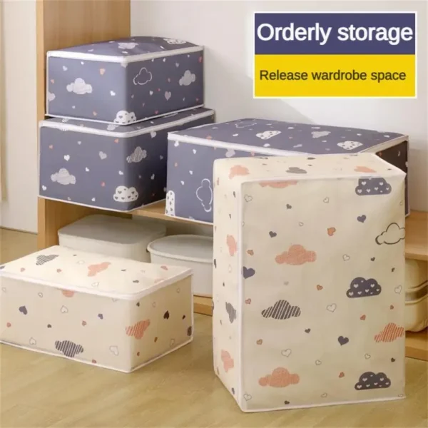 Tủ đồ 105L Chống Ẩm Quần Áo Túi Bảo Quản Dung Tích Lớn Chăn Phân Loại Túi Chống Bụi Tủ Quần Áo Dưới Giường Bảo Quản