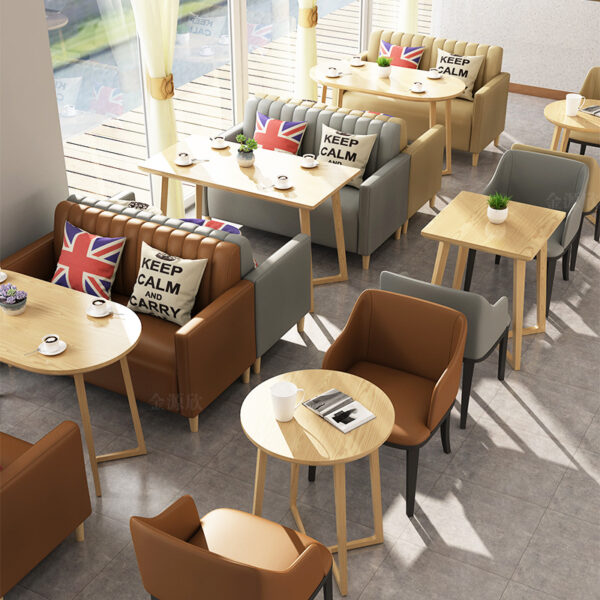 Bàn ghế Đàm phán đơn giản Quán trà sữa Bàn ghế Sofa Cửa hàng tráng miệng Nhà hàng Tây Cafe Fresh Bàn ghế sofa thông thường