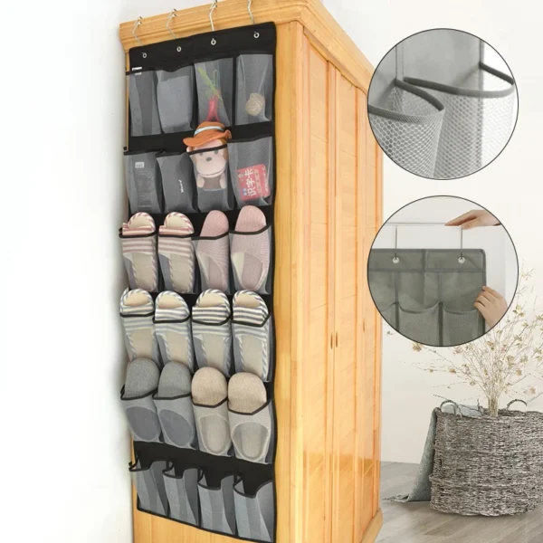Tủ đồ Lưới 24/28 Treo Tường Giày Gác Trong Suốt Treo Túi Túi Lưới Tủ Quần Áo Đồ Lặt Vặt Túi Tiết Kiệm Không Gian Ngăn Nắp