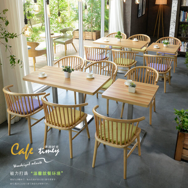 Bàn ghế Bắc Âu log color quán cà phê quán trà sữa quán tráng miệng Bàn ghế nhà hàng tây quầy bar Bàn ăn