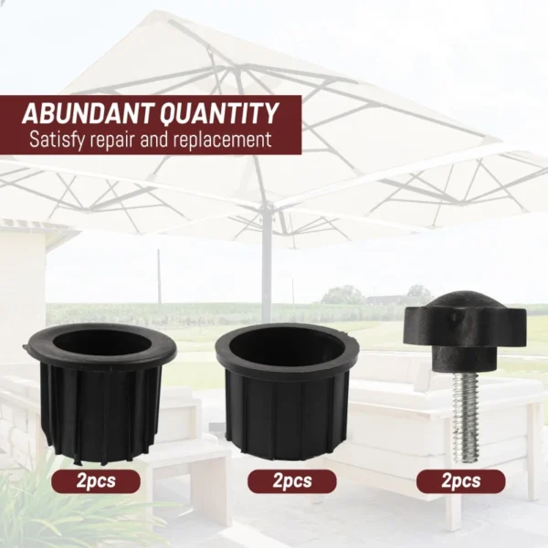 6 Miếng Dù Đế Hỗ Trợ Lỗ Vòng Cắm Bao Trượt Patin Dù Đứng Thay Thế Một Phần Ghế Xoay Sửa Chữa Các Bộ Phận Dự Phòng