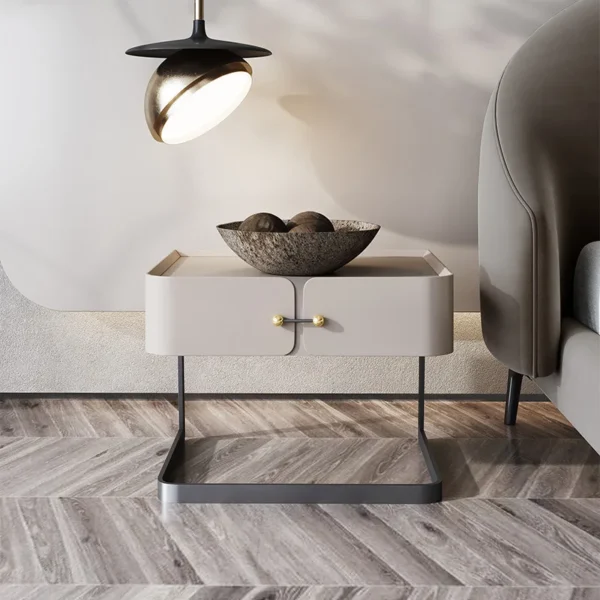 Tủ đầu giường sang trọng Tủ tạo ra Bàn đầu giường hẹp trang trí Nội thất Mesa De Cabeceira nhỏ màu trắng cho căn phòng