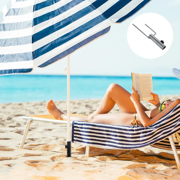 Ô dù bãi biển Auger Dù che Sombrillas Patio Bên ngoài Mặt đất Giá đỡ cỏ Lớn