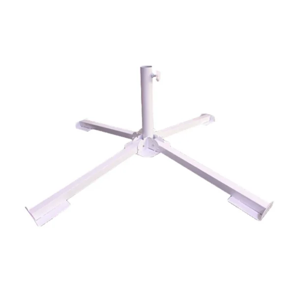 Giá đỡ ô đi biển có thể gập lại có thể điều chỉnh Tấm che nắng di động Giá đỡ ô đứng ngoài trời, sơn trắng