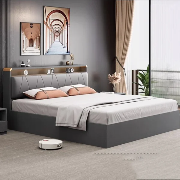 Giường ngủ Phòng Ngủ Khung Giường Trẻ Em King Size Đơn Massage Giường Cao Cấp Bé Gái Toàn Gỗ Nhật Bản Nền Muebles Nội Thất Hiện Đại