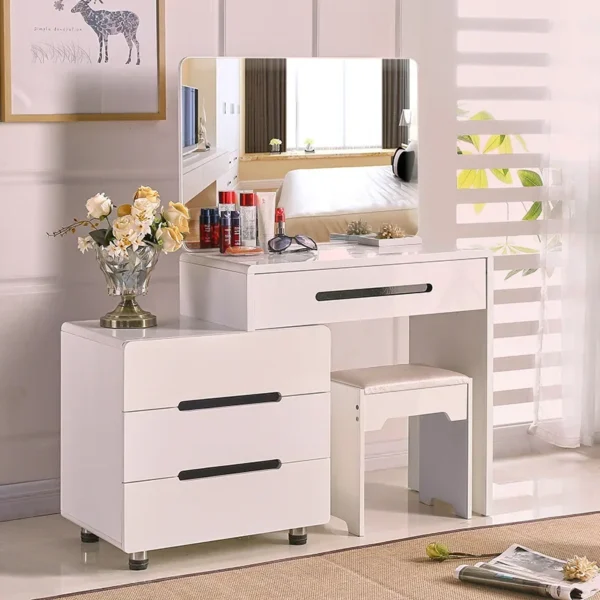 Bàn trang điểm Hộp Ghế Bàn Trang Điểm Hộp Đựng Tối Giản Trang Điểm Bàn Trang Điểm Tủ Vệ Sinh Phòng Khách Tocador Maquillaje Đồ Nội Thất