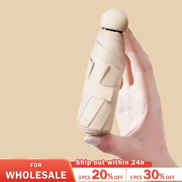 Viên Ô Dù Nắng Và Mưa Dualuse Chống Mưa Chống Gió Chống Nắng Đi Du Lịch Ngoài Trời Ô Mini Di Động