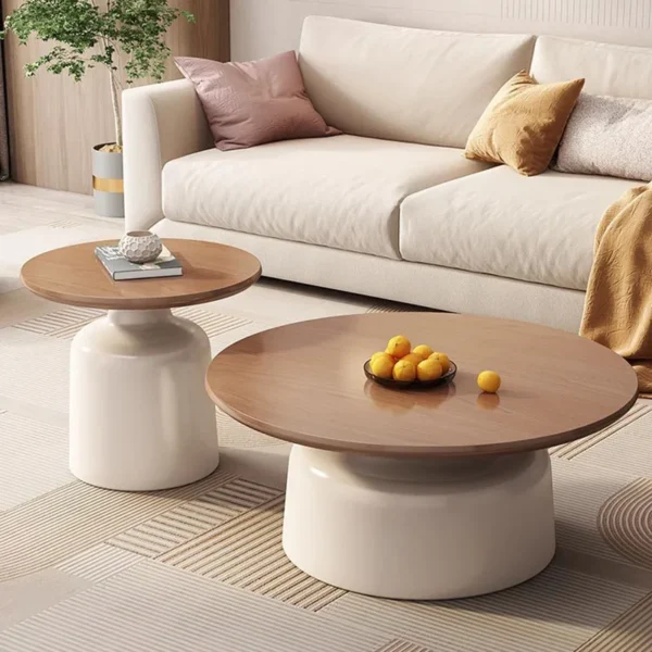 Bàn trà Hình Tròn Bộ Bàn Sàn Độc Đáo Tiết Kiệm Không Gian Nhà Bàn Cà Phê Độc Đáo Sự Tối Giản Mesa Centro Nội Thất Phòng Khách