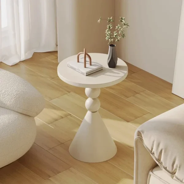 Bàn trà Thiết kế Bắc Âu Bên Bàn Kim Loại Tròn kiểu Italy Hiện Đại Góc Bàn Hành Lang Trắng Trung Tâm Meubles De Salon Nội Thất Gia Đình