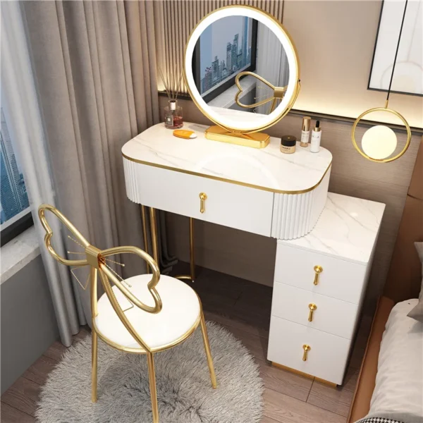 Bàn trang điểm Ghế Ngăn Kéo Bàn Trang Điểm Trang Điểm Led Ngăn Kéo Đựng Mỹ Phẩm Bàn Trang Điểm Phòng Ngủ Tủ Đồ Vệ Sinh Tocador Maquillaje Bàn