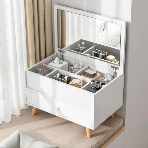 Bàn trang điểm Ngăn Kéo Hộp Đựng Bàn Trang Điểm Khay Hộp Gương Nội Thất Trang Điểm Bàn Trang Điểm Gương Đồ Vệ Sinh Coiffeuse De Nội Thất Gia Đình
