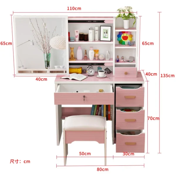 Bàn trang điểm Tủ quần áo phòng ngủ bàn trang điểm tủ bảo quản tủ trang điểm đơn giản hiện đại bàn trang điểm