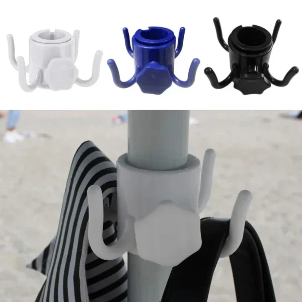 Bền Dù Đi Biển Móc Treo 4 Ngạnh Vít Khóa ABS Khăn Camera Túi Móc Treo Quần Áo Cắm Trại Giá Đỡ Chuyến Đi Kẹp