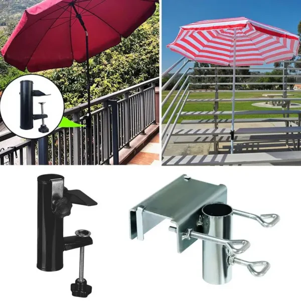 Kẹp ô nặng bền lâu dài Chống mài mòn Chống gỉ Hoạt động dễ dàng cho bãi biển Sân ban công Ô dù đứng