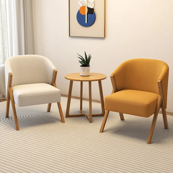 Sofa Hộ Gia Đình Bắc Âu Thịt Cừu Nhung Ghế Sofa Đơn Phòng Khách Giải Trí Ghế Trưởng Phòng Gỗ Chắc Chắn Vải Ghế Sofa Lười