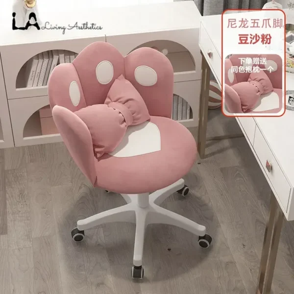 Ghế Văn Phòng LA Phòng Ngủ Ký Túc Xá Ghế Máy Tính Văn Phòng Tại Nhà Ghế Nâng Xoay 360° Tay Vịn Lưng Bàn Viết Ghế Thay Đồ Ghế Trang Điểm