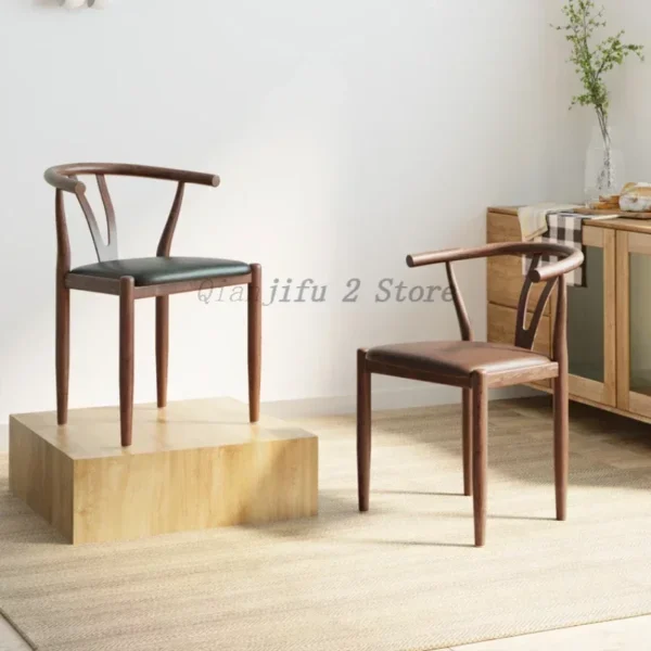 Ghế ăn Da Ghế Ăn Văn Phòng Kim Loại Nâu Phong Cách Phong cách châu Âu Ghế Phòng Khách Hiện Đại Tay Sedie Cucina Nội Thất Nhà Bếp A2