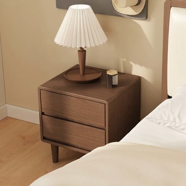 Tủ đầu giường Cao Cấp 50Cm Gỗ Chắc Chắn Bàn Đầu Giường Đơn Giản phong cách Châu Âu Hiện Đại Tủ Nhỏ Nhật Bản Phòng Ngủ Hẹp Tủ đầu giường