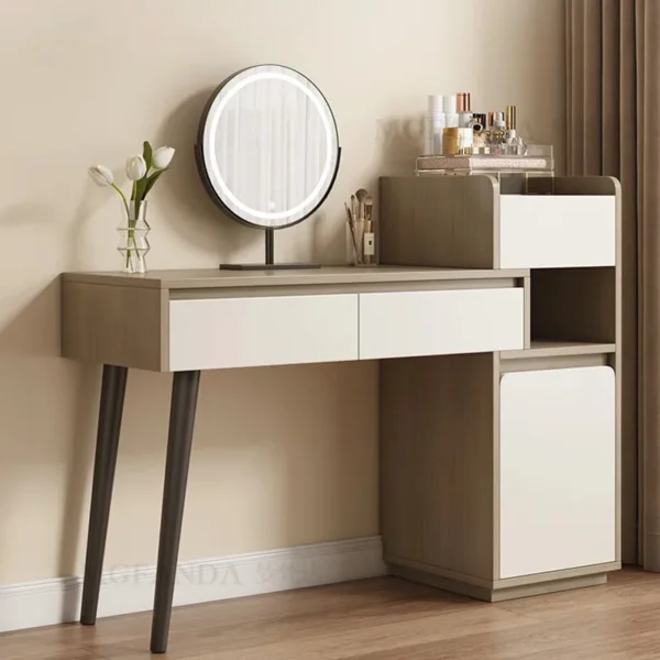 Bàn trang điểm Phòng Khách Gỗ Chắc Chắn Bàn Trang Điểm Phòng Ngủ Giường Ngủ Cao Cấp Tủ Có Thể Thu Vào Tủ Trang Điểm cho nữ 미니 화장대 Nội Thất Gia Đình AA