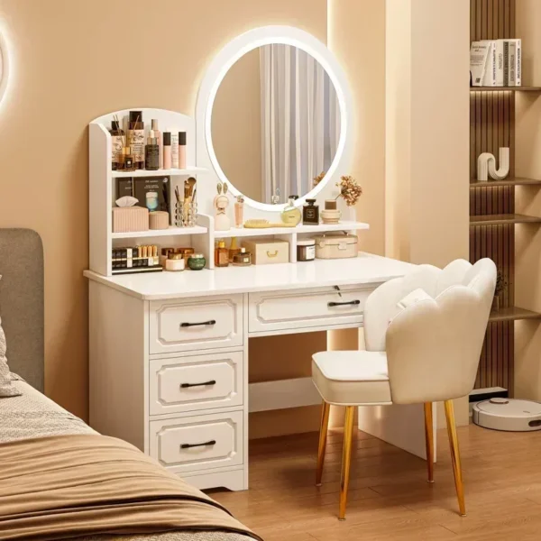 Bàn trang điểm Trang Điểm Sơn Mài Bàn Trang Điểm Hộp Ngăn Kéo Gương Bàn Trang Điểm Tủ Phòng Khách Penteadeira Phòng Ngủ Đồ Dùng Vệ Sinh Đồ Nội Thất