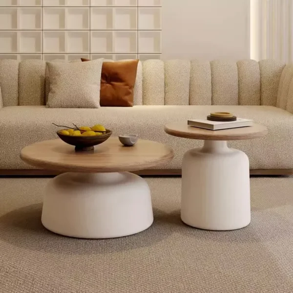 Bàn trà Tối Giản Nhật Bản Bàn Gỗ Bản Sao Sofa Sang Trọng Bàn Tròn Độc Đáo Mesa De Centro Lounge Suites Nội Thất