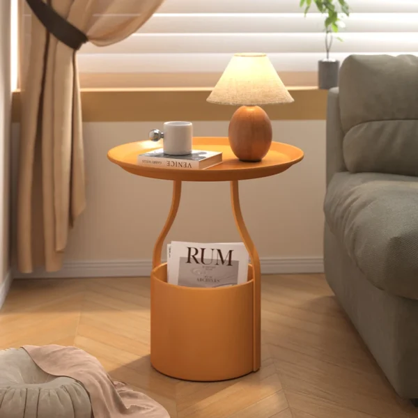 Bàn trà Phòng Khách Hiện Đại Thiết Kế Bàn Tròn Di Động Nhỏ Tối Giản Bàn Phụ Trợ Mesas Redondas Đồ Nội Thất MQ50CJ