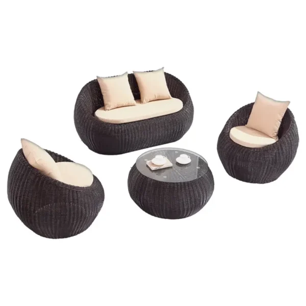 Bộ ghế sofa sang trọng hiện đại Bộ sân vườn Bộ ghế Bàn ghế sân vườn Bộ ghế sofa ngoài trời mây tre đan