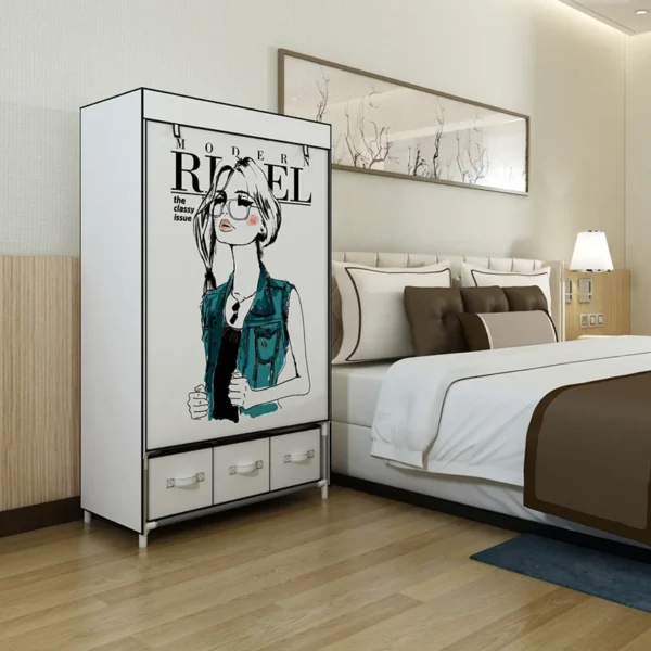 Tủ Vải không dệt đơn giản và dễ dàng Tủ quần áo ngăn kéo phòng ngủ nội thất phòng ngủ Tủ bảo quản khu sinh hoạt armoire