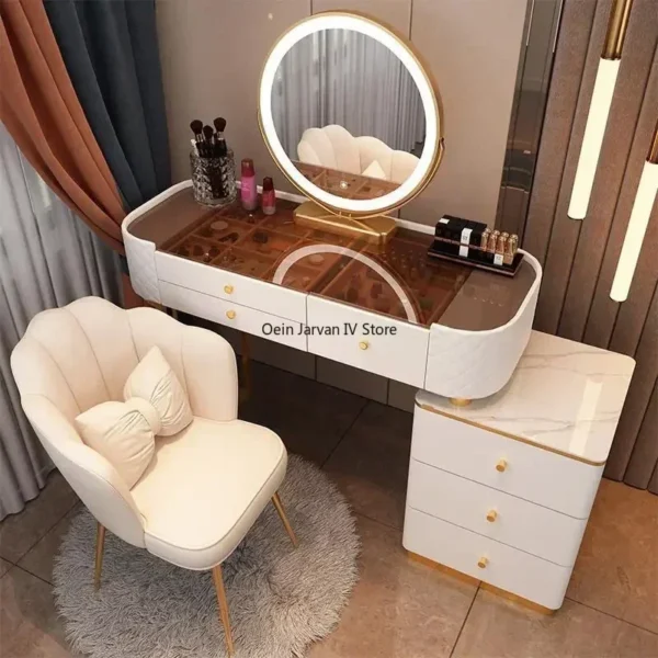 Bàn trang điểm Châu Âu Trang Điểm Bàn Trang Điểm Có Gương Bàn Trang Điểm Tủ Quần Áo Cho Phòng Ngủ Tủ Áo Sang Trọng Bàn Trang Điểm Nội Thất Phòng Ngủ