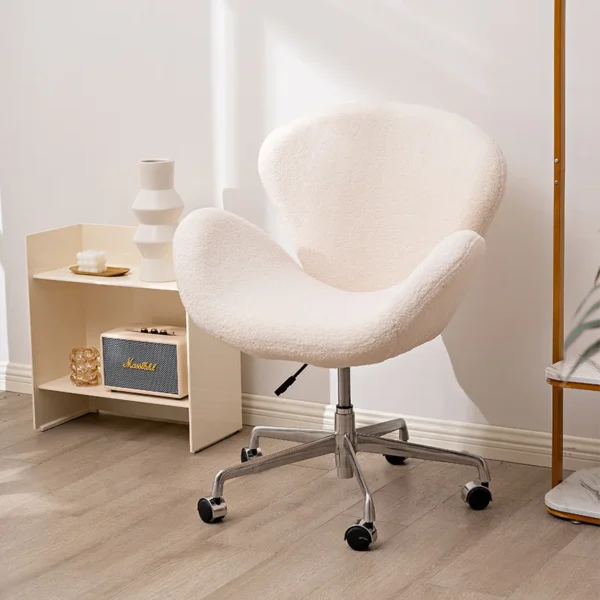 Ghế Văn Phòng phong cách Châu Âu Hiện Đại Sang Trọng Ghế Sofa Kim Loại Trượt Xe Lăn Phòng Khách Ban Công Lưng Ghế Có Thể Nâng Lên Ghế Văn Phòng