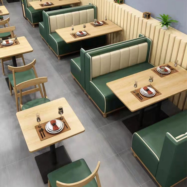 Bàn ghế Nhà hàng thức ăn nhanh cửa hàng lẩu nhà hàng dựa vào tường ghế sofa thương mại đồ ăn nhẹ tráng miệng hamburger cửa hàng trà sữa Bàn ghế