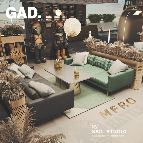 Bàn ghế GAD Hình Thoi Thanh Ghế Sofa Bàn Cafe Bộ Phòng Kinh Doanh Khu Giải Trí Bàn Ghế