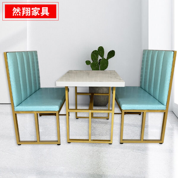 Bàn ghế Quán Trà Sữa Bàn Ghế Ngồi Sofa Quán Cà Phê Túi Mềm Ghế Sofa Phân Cửa Hàng Món Tráng Miệng Bàn Ghế Nhà Hàng Màu Đỏ