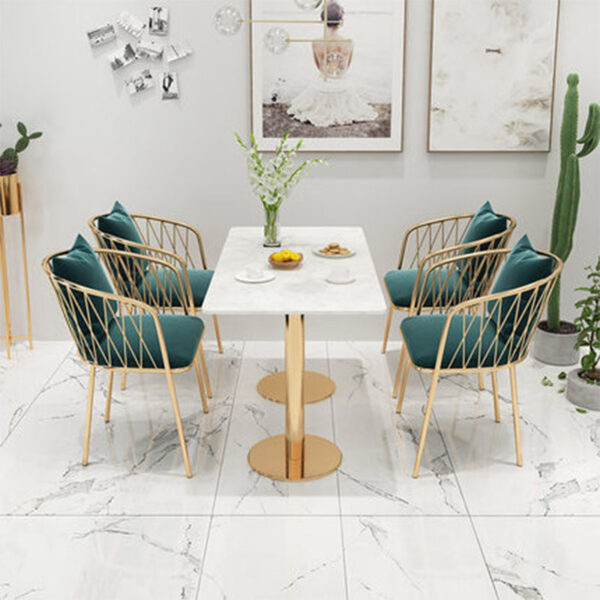 Bàn ghế Bắc Âu sang trọng ghế sofa sắt rèn Internet nổi tiếng quán cà phê Bàn ghế nhà máy bán hàng trực tiếp nhà hàng Bàn đá cẩm thạch