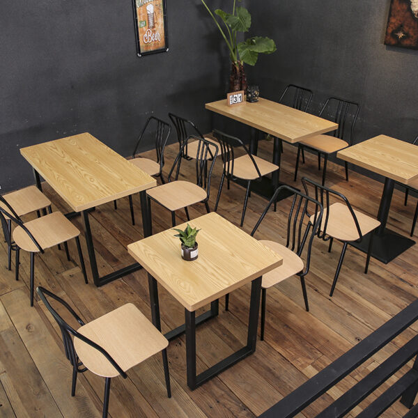 Bàn ghế Quầy bar ăn nhanh Bàn ghế quán trà sữa quán cà phê phục vụ món tráng miệng ghế sắt phong cách cổ điển ghế ăn gió công nghiệp