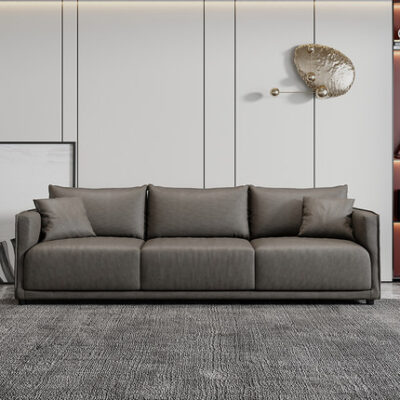 Sofa Hiện đại đơn giản sang trọng Ghế Sofa phòng nhỏ đơn đôi ba người công nghệ vải lưới màu đỏ Ghế Sofa nhỏ phòng khách phòng ngủ gia đình chung cư