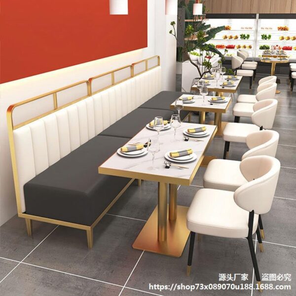 Bàn ghế Chủ đề sang trọng nhẹ nhàng nhà hàng phương tây quán cà phê ghế sofa thương mại đơn giản phong cách Hồng Kông nhà hàng trà Bàn ghế
