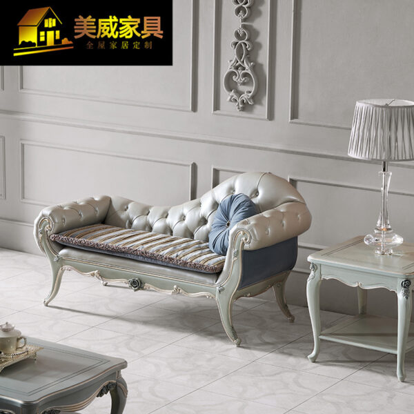 Ghế quý phi Nội thất cung điện Pháp phong cách châu Âu tất cả bằng gỗ nguyên khối ghế dài ghế ghế đẹp ghế sofa chạm khắc ghế tựa