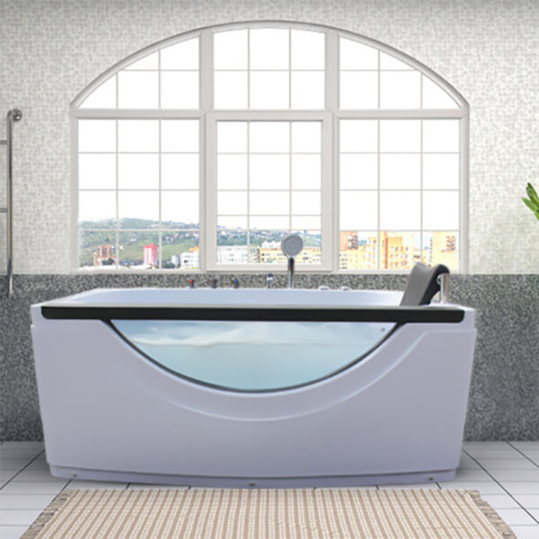 Bồn tắm Bể sục gia đình hình chữ nhật Bồn tắm đơn acrylic độc lập hiện đại lướt sóng Bồn tắm thủy tinh 150 * 85