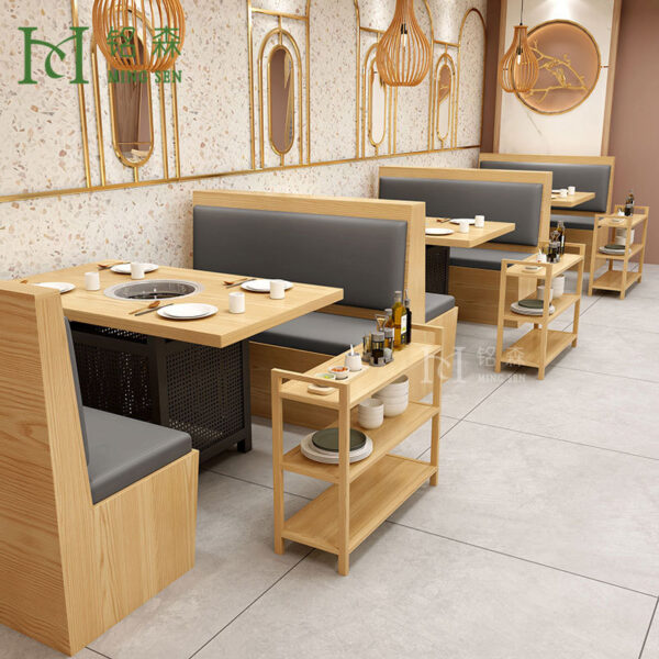 Bàn ghế Cửa hàng lẩu Malatang treo tường ghế sofa nhà hàng tây Bàn ghế quán trà sữa Bàn ăn nội thất