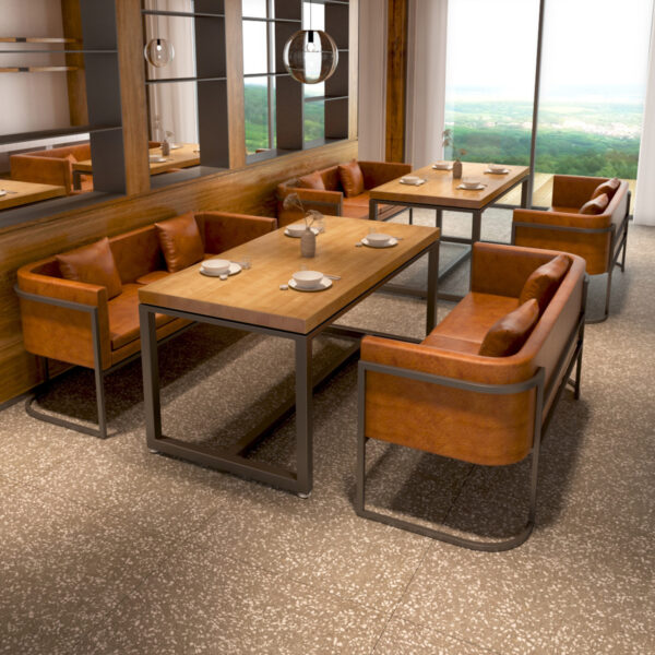 Bàn ghế Phong cách công nghiệp kiểu Mỹ bar cafe ghế sofa nhà hàng tây khách sạn Bàn ăn Bàn ghế đàm phán