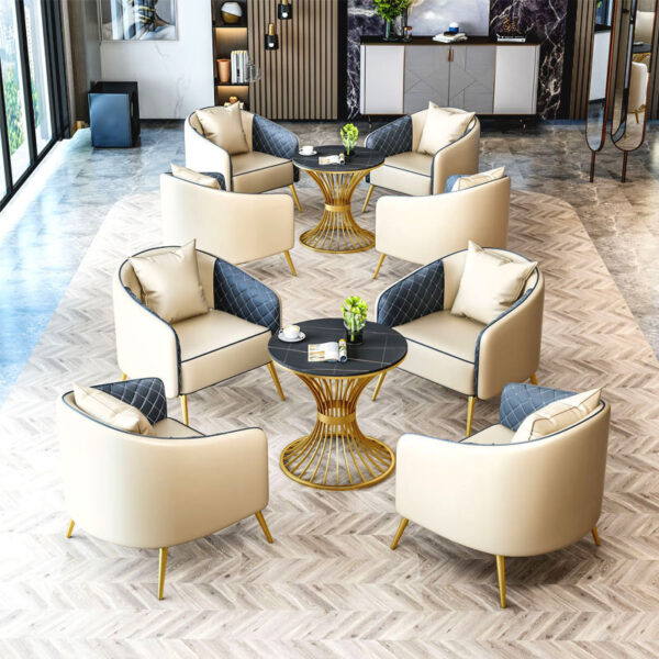 Bàn ghế Nhà hàng tây đơn giản quán cà phê thanh chỗ ngồi sofa sang trọng cuộc họp đơn và đôi tiếp khách đàm phán Bàn ghế