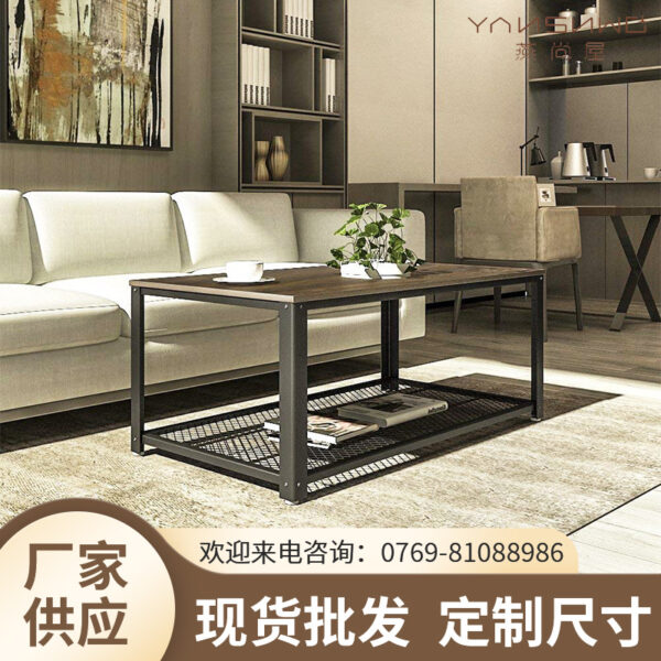 Bàn ghế Phong cách hiện đại Quán trà sữa bằng sắt rèn Bàn cà phê quầy bar gỗ óc chó màu đen Bàn ăn Âu Mỹ