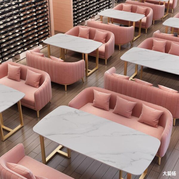 Bàn ghế Trà sữa da quán cà phê thanh cà phê nói chuyện phòng thu trà sữa Bàn ghế giải trí sofa tiếp tân cà phê đơn