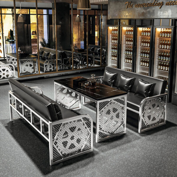 Bàn ghế Phong cách công nghiệp quầy bar sofa ghế vào nhà chủ đề cổ điển nhà hàng trà sữa kịch bản giết quầy bar ăn uống Bàn ghế