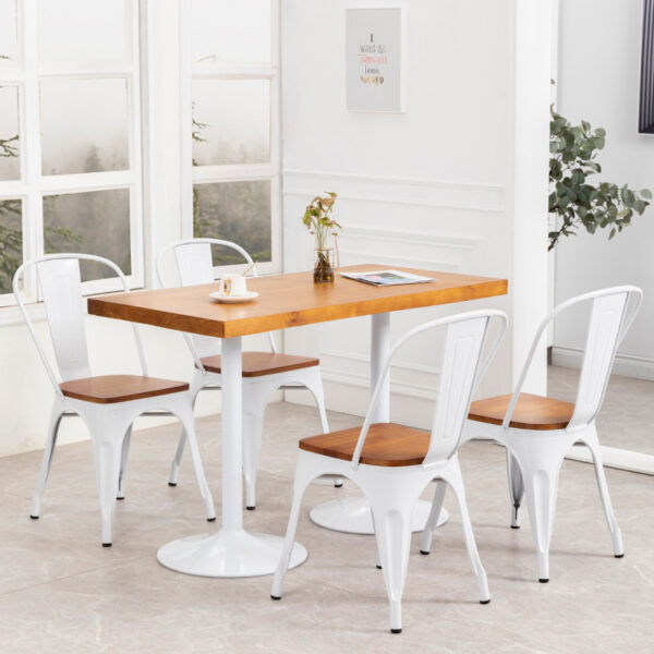 Bàn ăn và ghế lưới màu đỏ hiện đại Bàn cafe cửa hàng tráng miệng Bàn ghế gỗ cứng Bàn ăn nhà hàng phương Tây