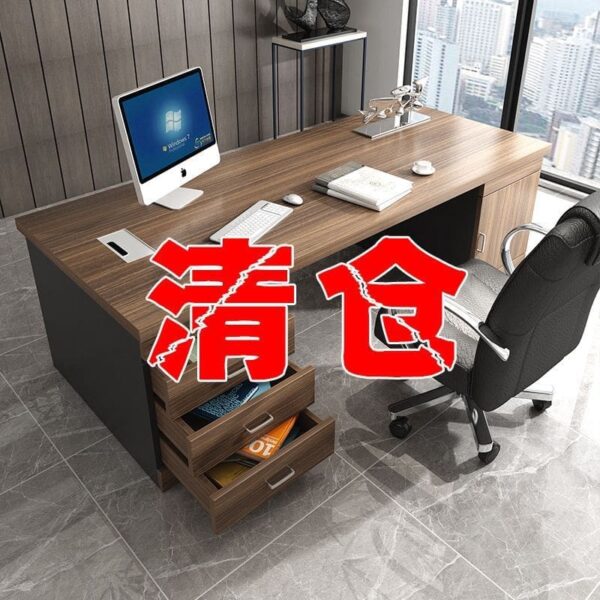Bàn làm việc công thái học, bàn làm việc màu óc chó, bàn làm việc chữ L, bàn chủ tịch sang trọng
