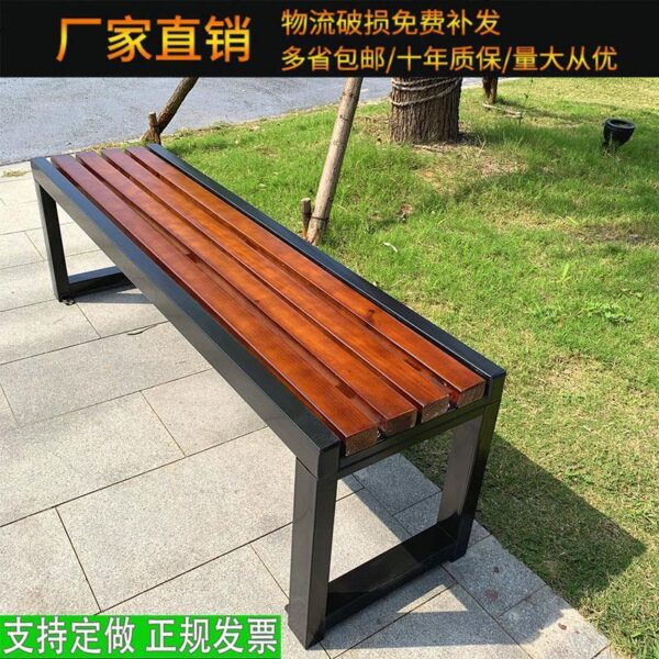 Ghế công viên băng ngoài trời sân vườn gỗ chống ăn mòn Ghế băng ngoài trời hàng Ghế trung tâm mua sắm phòng tập thể dục Ghế băng dự bị gỗ đặc
