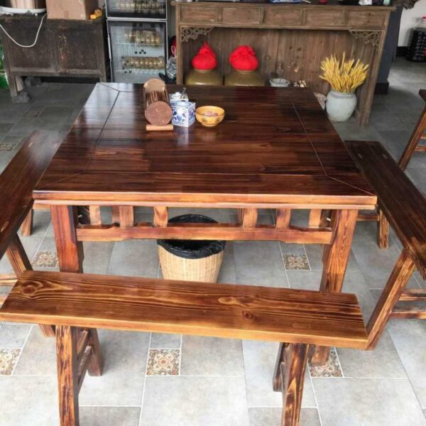 Bàn ghế Nhà sản xuất tóc trực tiếp Bàn bát tiên Ming và Qing Bàn ăn cổ mới của Trung Quốc và ghế nhà hàng khách sạn Bàn gỗ vuông kiểu cũ