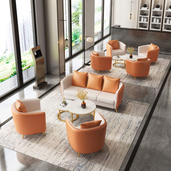Bàn ghế Bắc Âu Bàn ghế sofa nhiều chỗ sảnh khách sạn giải trí đàm phán sofa quán cà phê quán trà sữa ghế sofa
